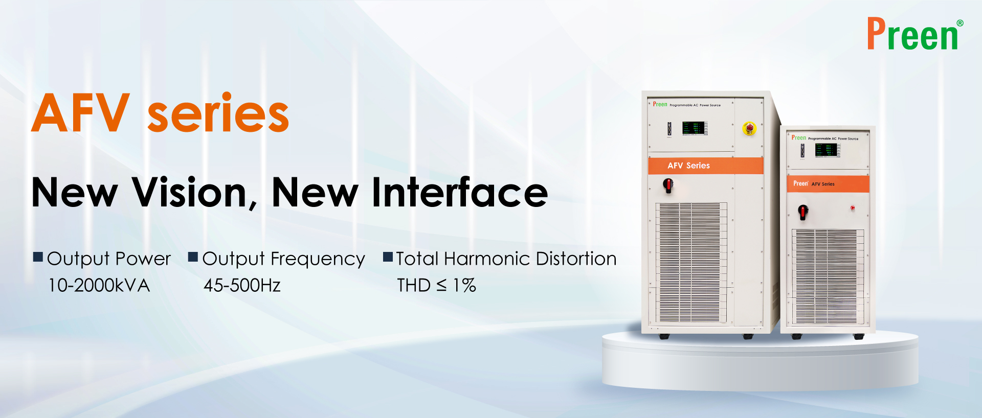 New Generation of AFV series High Power Programmable AC Power Source