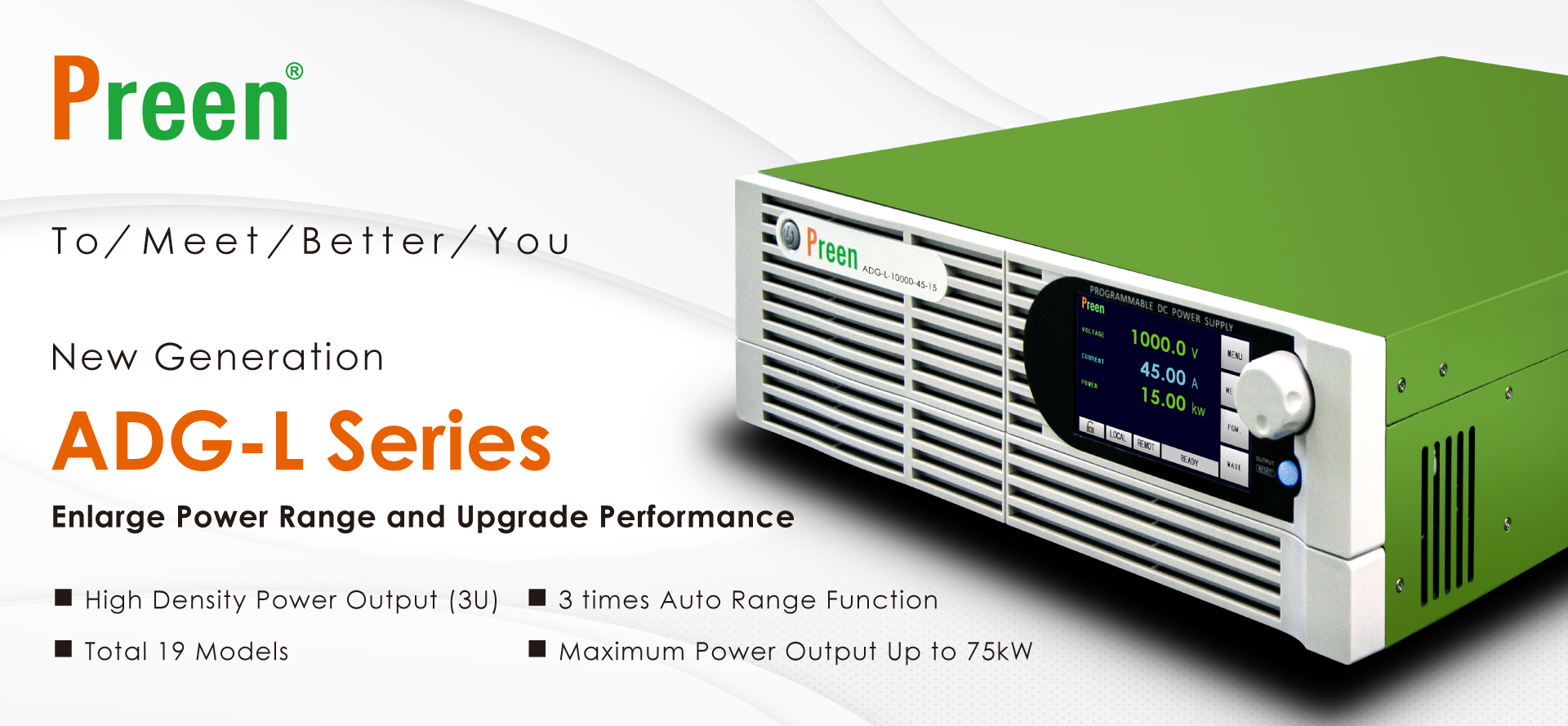 New Generation Programmable DC Power Supply ADG-L Series had Upgrade the Power Range and the Specification