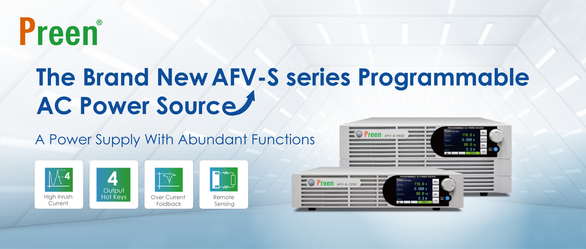The Brand New AFV-S series Programmable AC Power Source