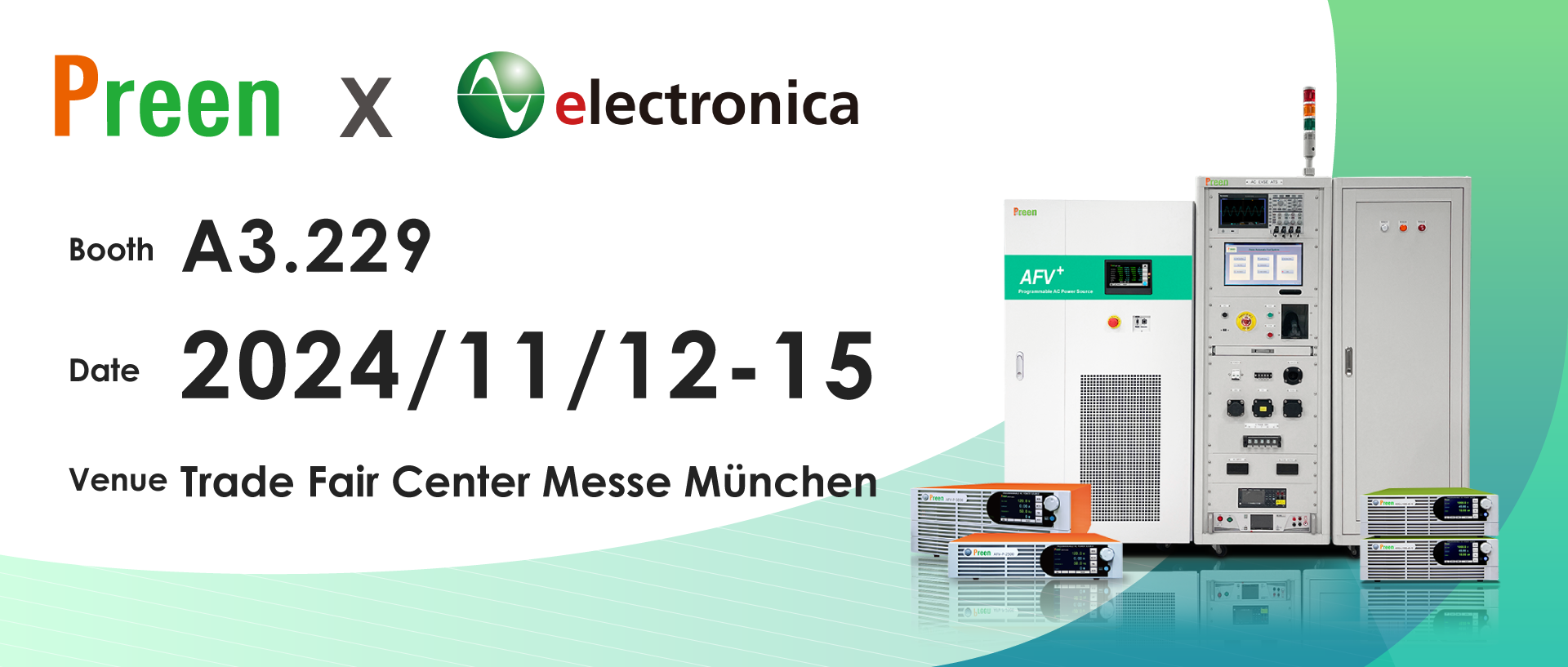 Preen x Electronica 2024: Unveils High-Current, Low-Voltage DC Power Supply & EVSE ATS at Electronica 2024